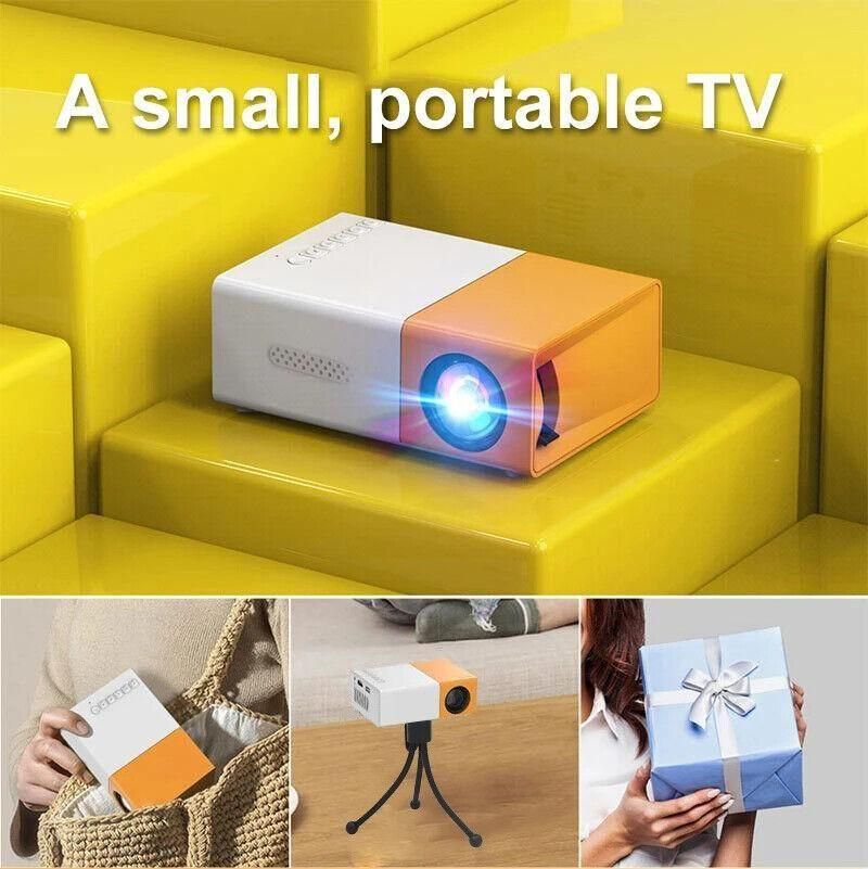 Mini Portable Projector 1080P LED Pico Video Projector for Home Theater Movie